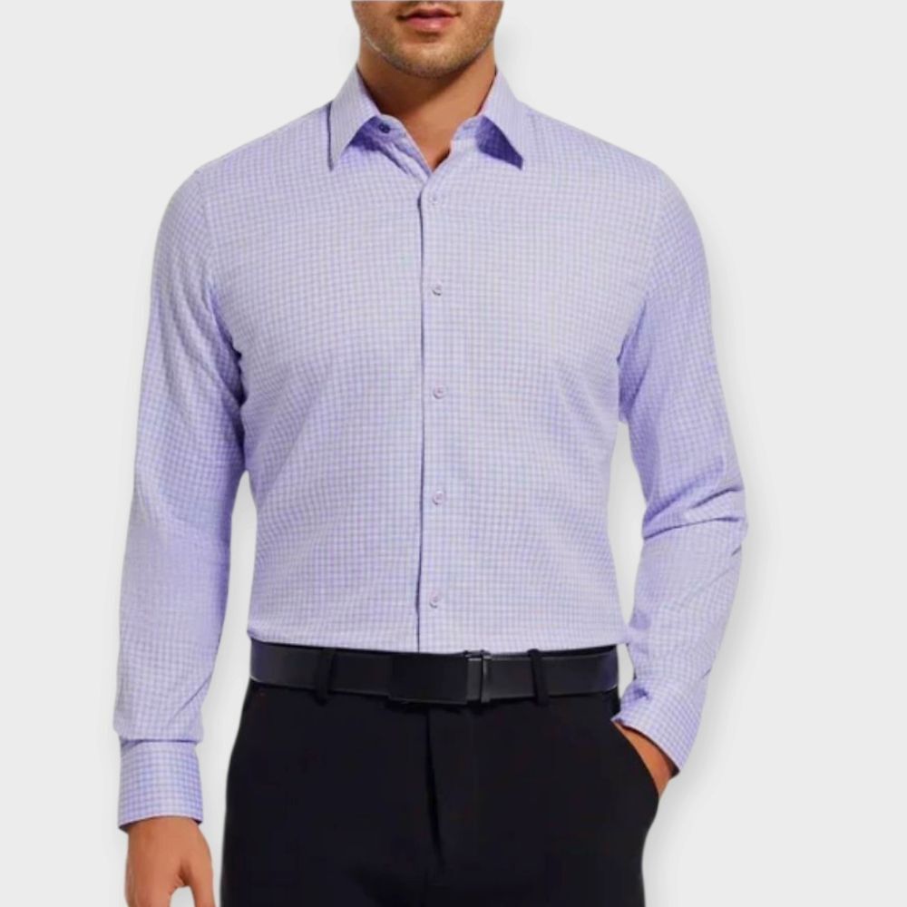 Duchamp London Men Formal Luxury Long Sleeve Shirt Slim Fit Stretch Cotton XXL - Picture 9 of 13
